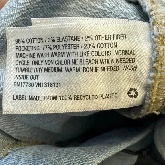 A New Day Jeans Women's 2/26 Wide Leg Baggy Light Wash Stretch Denim - Picture 9 of 10